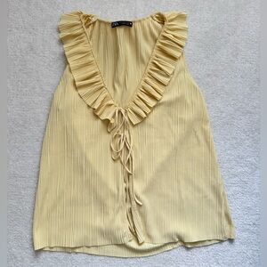 Zara Cream Ruffled Blouse